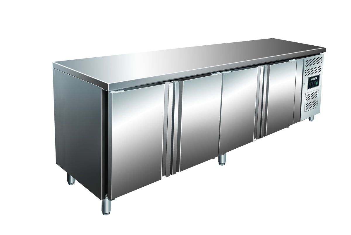 Table réfrigérée - 4 portes - 511L - Inox Saro - Table réfrigérée positive professionnel CHR - matériel cuisine pro - Cuistéo