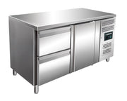 Table réfrigérée - 1 porte - 2 tiroirs - Inox 314 L Saro - Table réfrigérée positive professionnel CHR - matériel cuisine pro - Cuistéo
