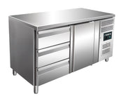 Table réfrigérée - 1 porte - 3 tiroirs - Inox 314 L Saro - Table réfrigérée positive professionnel CHR - matériel cuisine pro - Cuistéo