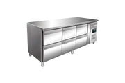 Table réfrigérée - 6 tiroirs - Inox - Professionnel 465 L Saro - Table réfrigérée positive professionnel CHR - matériel cuisine pro - Cuistéo