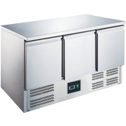 Table réfrigérée - 3 portes - Inox - Professionnel 297 L Saro - Table réfrigérée positive professionnel CHR - matériel cuisine pro - Cuistéo