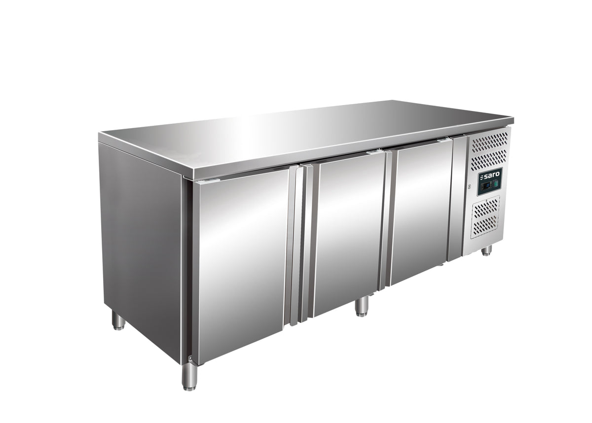 Table réfrigérée - 3 portes - Inox - Professionnel 465 L Saro - Table réfrigérée positive professionnel CHR - matériel cuisine pro - Cuistéo