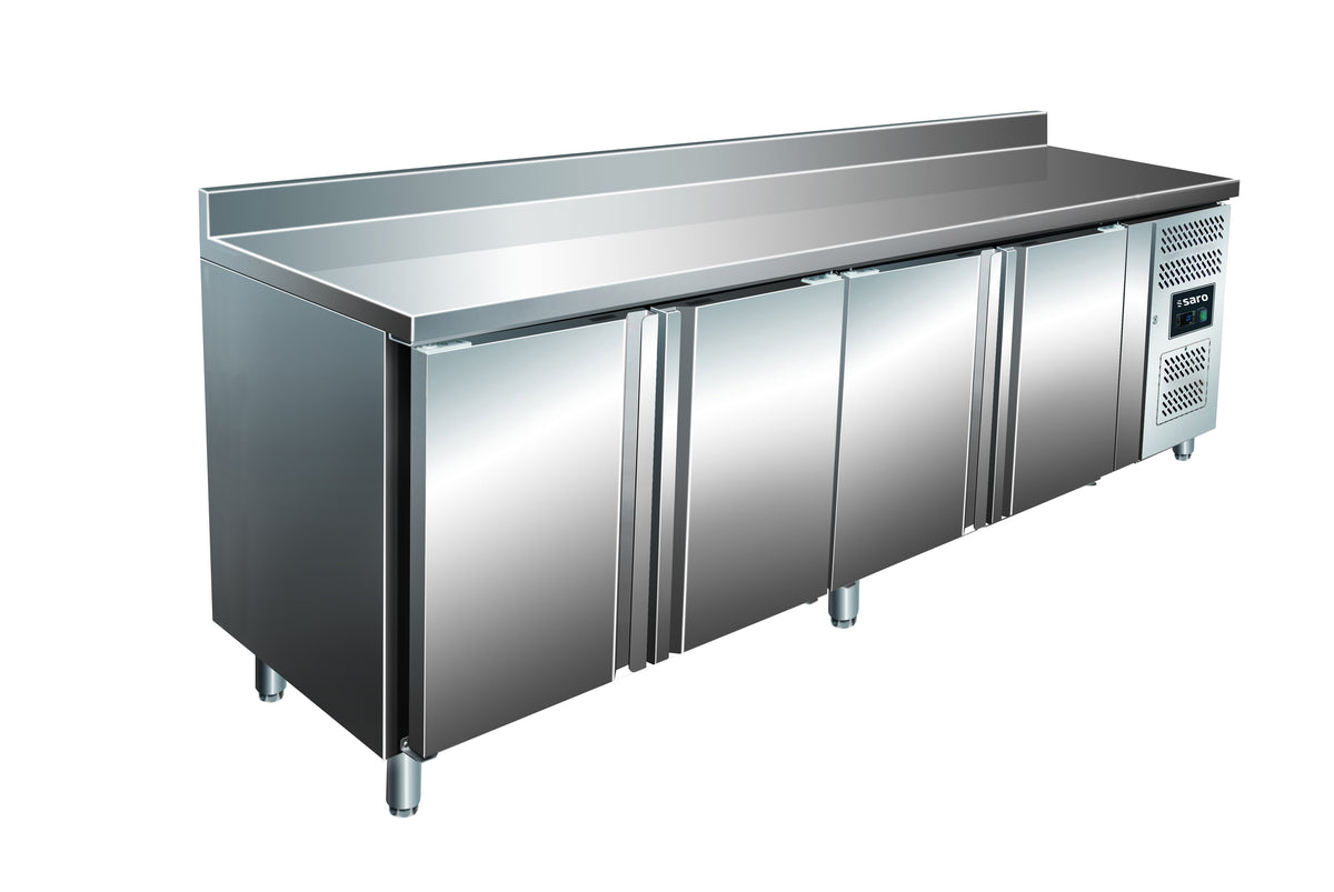Table réfrigérée - 4 portes - Dosseret - GN1/1 inox 616 L Saro - Table réfrigérée positive professionnel CHR - matériel cuisine pro - Cuistéo