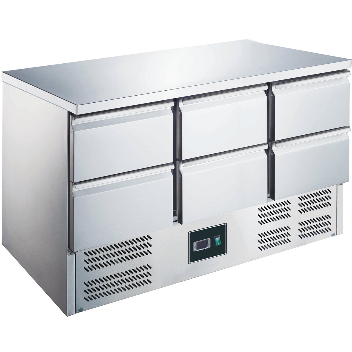 Table réfrigérée - 6 tiroirs - Inox - Professionnel 368 L Saro - Table réfrigérée positive professionnel CHR - matériel cuisine pro - Cuistéo
