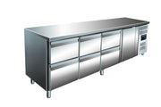 Table réfrigérée - 1 porte - 6 tiroirs - 503L inox Saro - Table réfrigérée positive professionnel CHR - matériel cuisine pro - Cuistéo