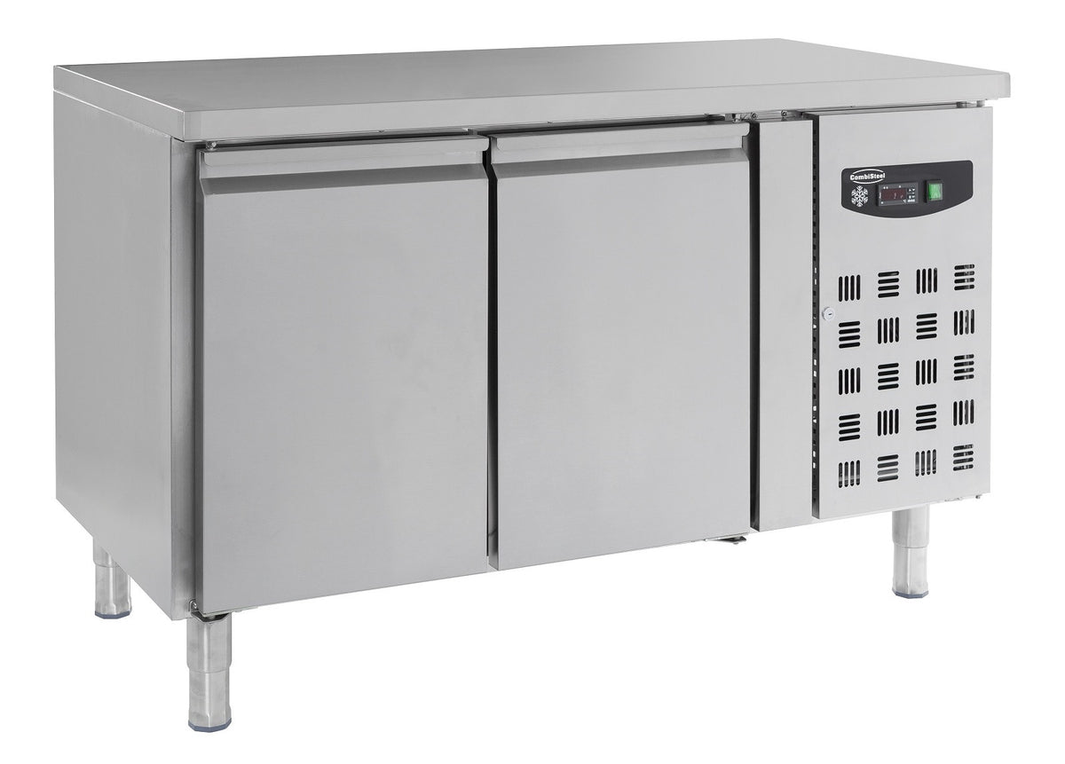 Table congélateur sur pieds 2 portes inox 1360x700x850 mm 272 L 0.34 kW Combisteel - Table réfrigérée négative professionnel CHR - matériel cuisine pro - Cuistéo