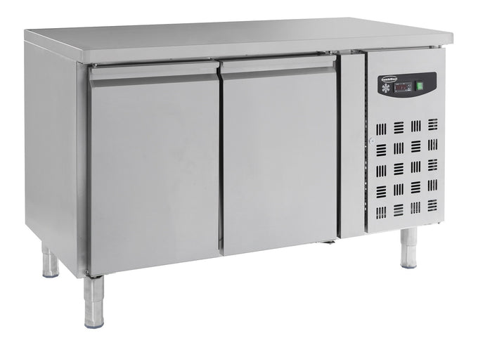 Table congélateur sur pieds 2 portes inox 1360x700x850 mm 272 L 0.34 kW Combisteel - Table réfrigérée négative professionnel CHR - matériel cuisine pro - Cuistéo