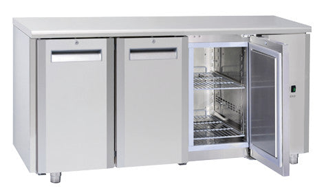 Comptoir congélateur GN1/1 MOTEUR À DISTANCE QN 3100SG - Cool Head 1655x700x850 mm 310 L 440 W Coolhead - Table réfrigérée négative professionnel CHR - matériel cuisine pro - Cuistéo