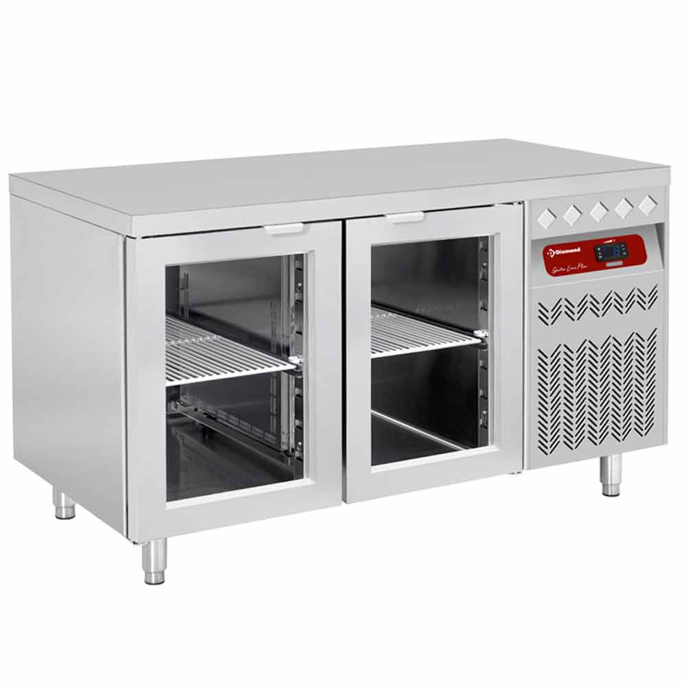 Table réfrigérée ventilée portes GN 1/1 260 litres. - Diamond