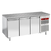 Table réfrigérée 3 portes 600 x 400 - top- granit - Diamond