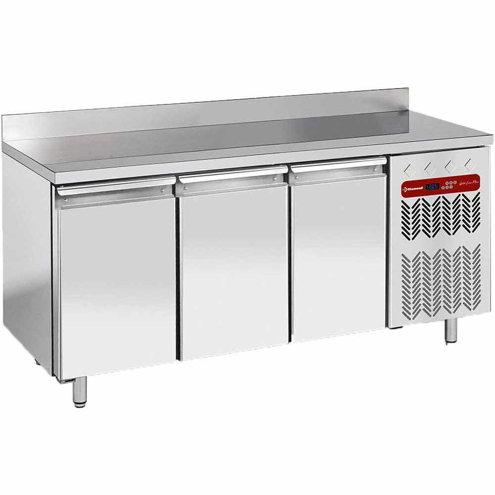 Table réfrigérée négative murale ventilée 3 ptes - Diamond