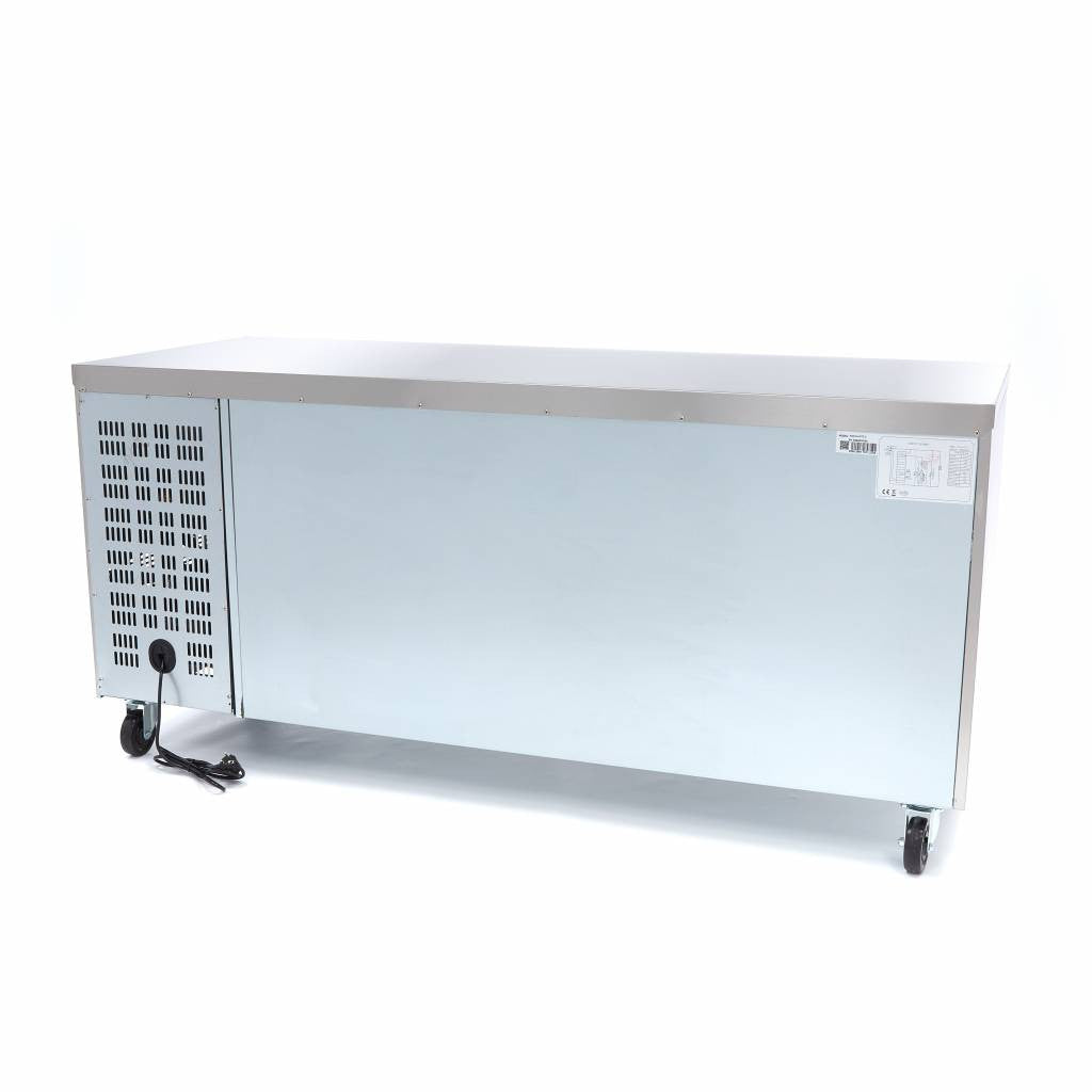 Congélateur pro comptoir 417L 180cm 3 portes - Dégivrage auto - Acier inox 430 W Maxima - vue 2 - Table réfrigérée négative pro CHR - Cuistéo