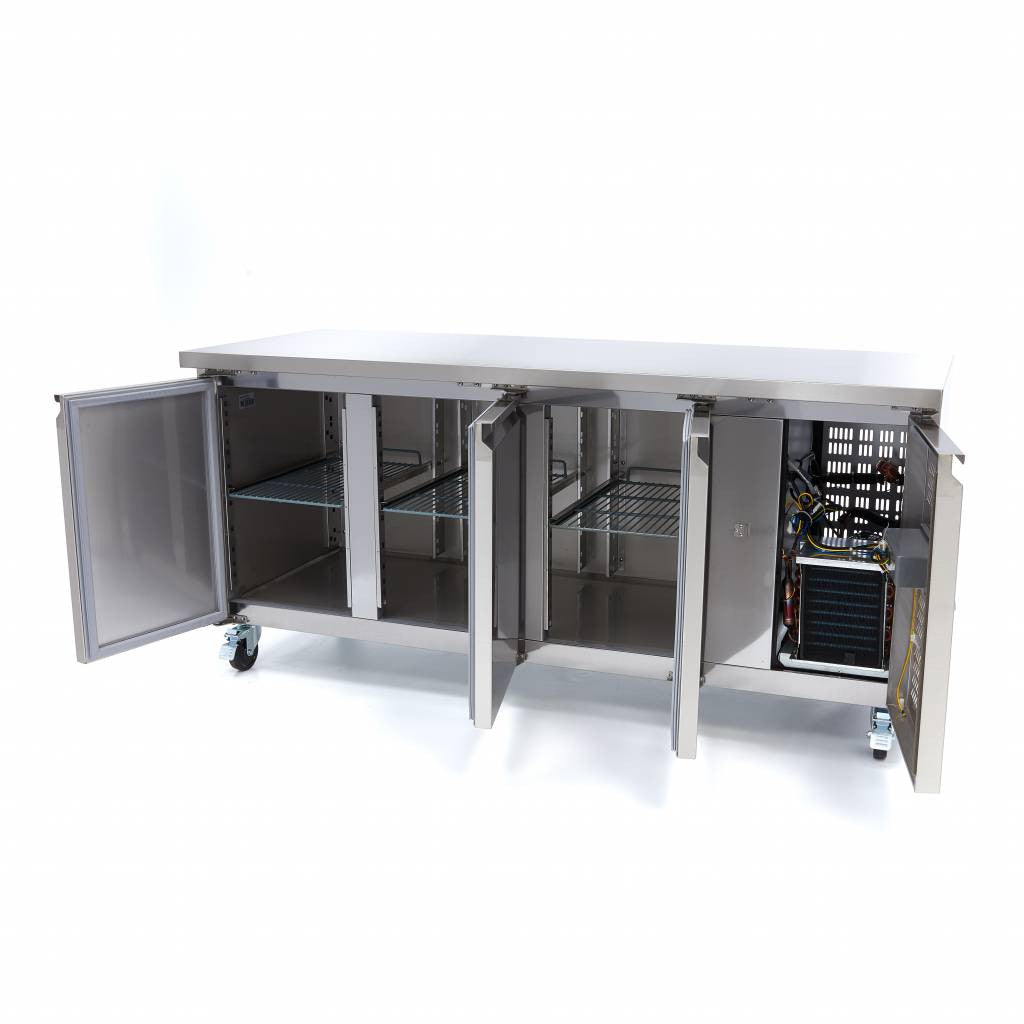 Congélateur pro comptoir 417L 180cm 3 portes - Dégivrage auto - Acier inox 430 W Maxima - vue 4 - Table réfrigérée négative pro CHR - Cuistéo