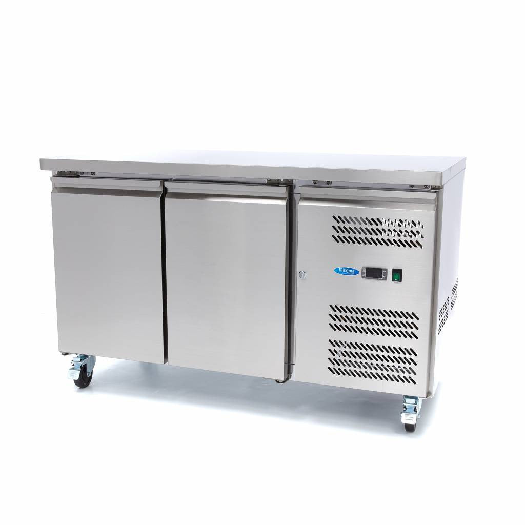 Congélateur de comptoir - 314L - 136cm - 2 portes 390 W Maxima - Table réfrigérée négative professionnel CHR - matériel cuisine pro - Cuistéo