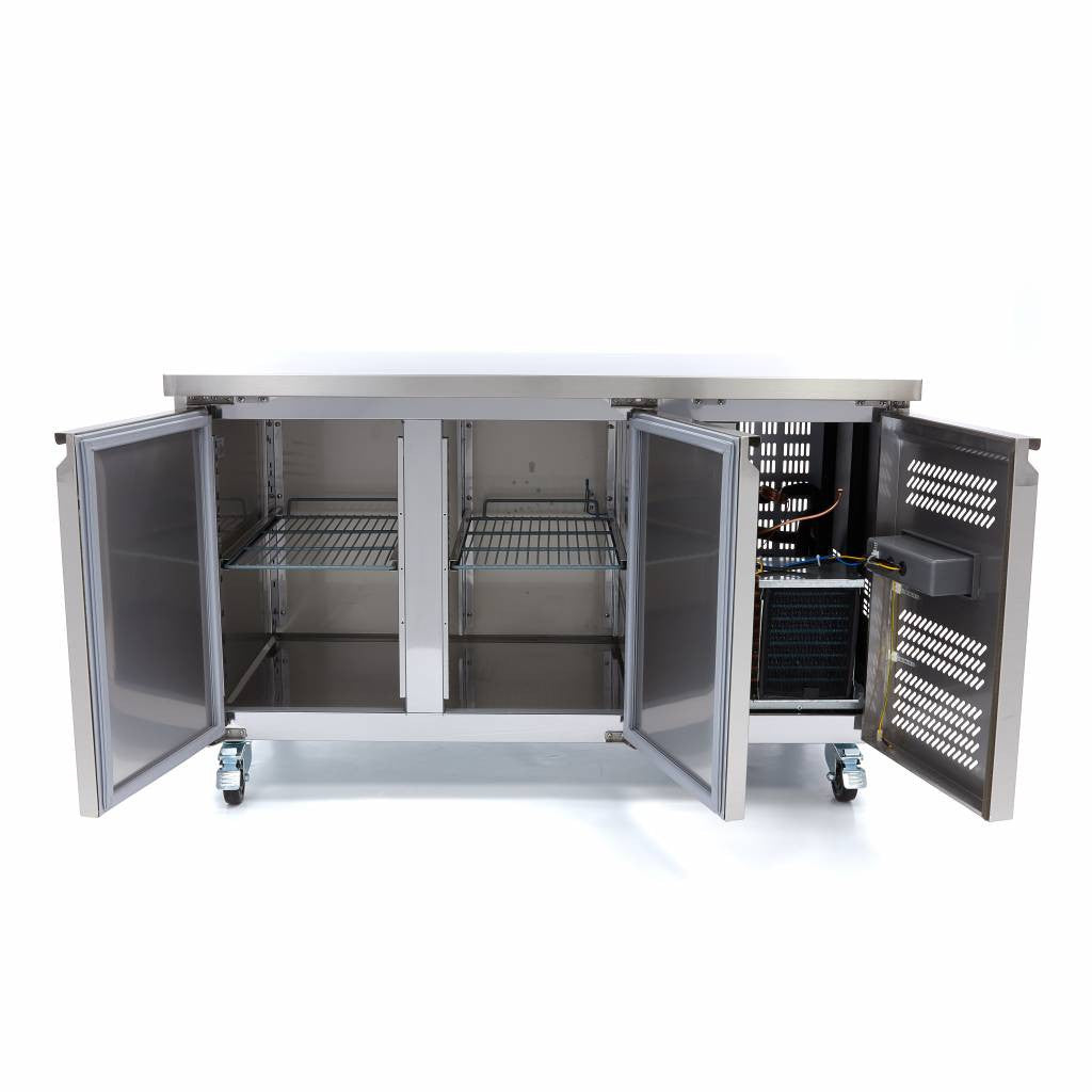 Congélateur de comptoir - 314L - 136cm - 2 portes 390 W Maxima - vue 3 - Table réfrigérée négative pro CHR - Cuistéo