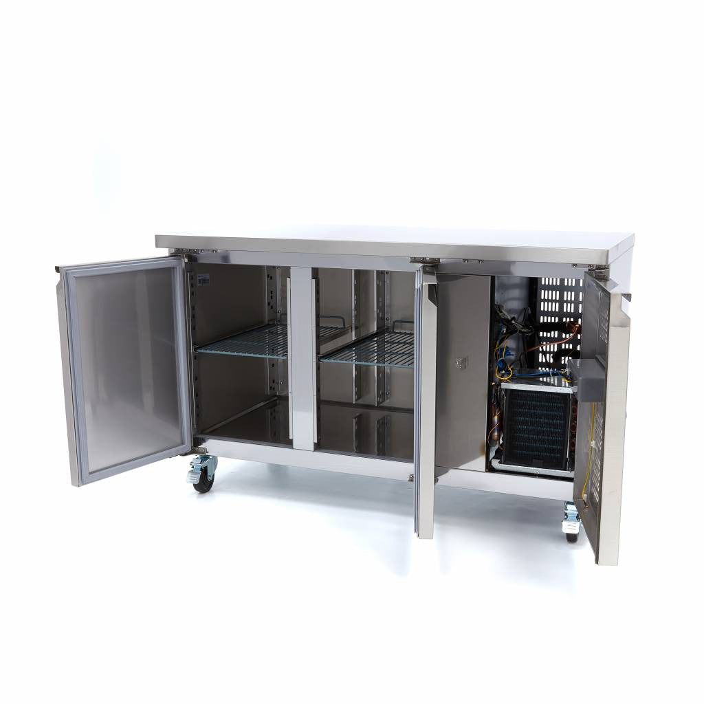 Congélateur de comptoir - 314L - 136cm - 2 portes 390 W Maxima - vue 4 - Table réfrigérée négative pro CHR - Cuistéo