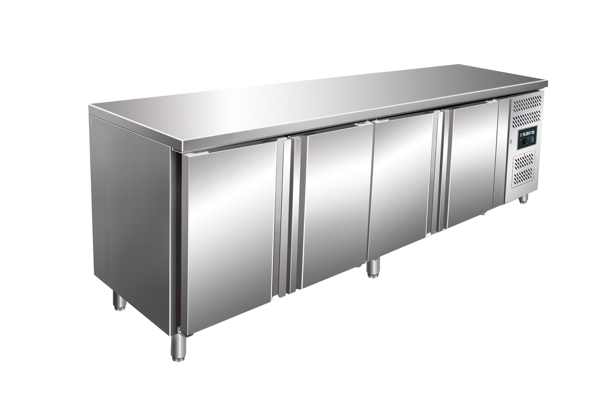 Table congélateur - 4 portes - 476L - Inox Saro - Table réfrigérée négative professionnel CHR - matériel cuisine pro - Cuistéo