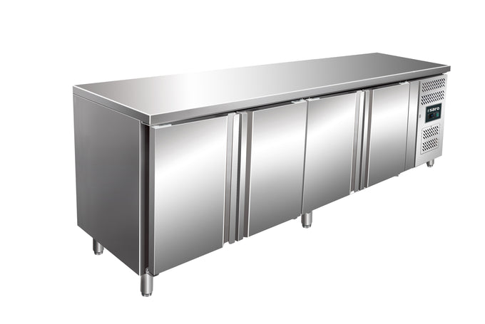 Table congélateur - 4 portes - 476L - Inox Saro - Table réfrigérée négative professionnel CHR - matériel cuisine pro - Cuistéo