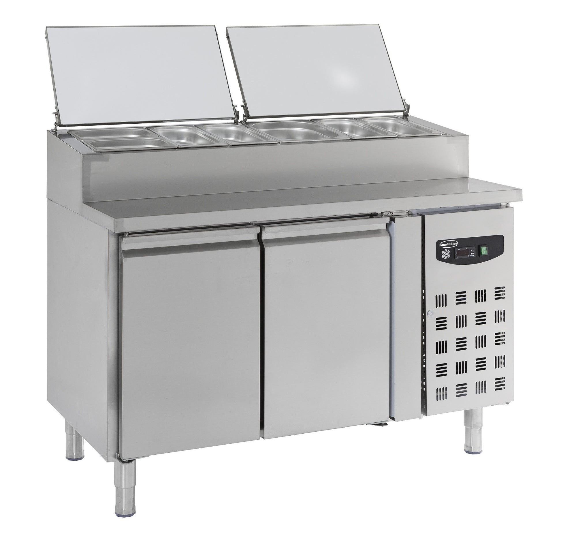 Saladette 2 portes récipient 6 x 1/3 GN 0.34 kW Combisteel - vue 2 - Saladette réfrigérée pro CHR - Cuistéo