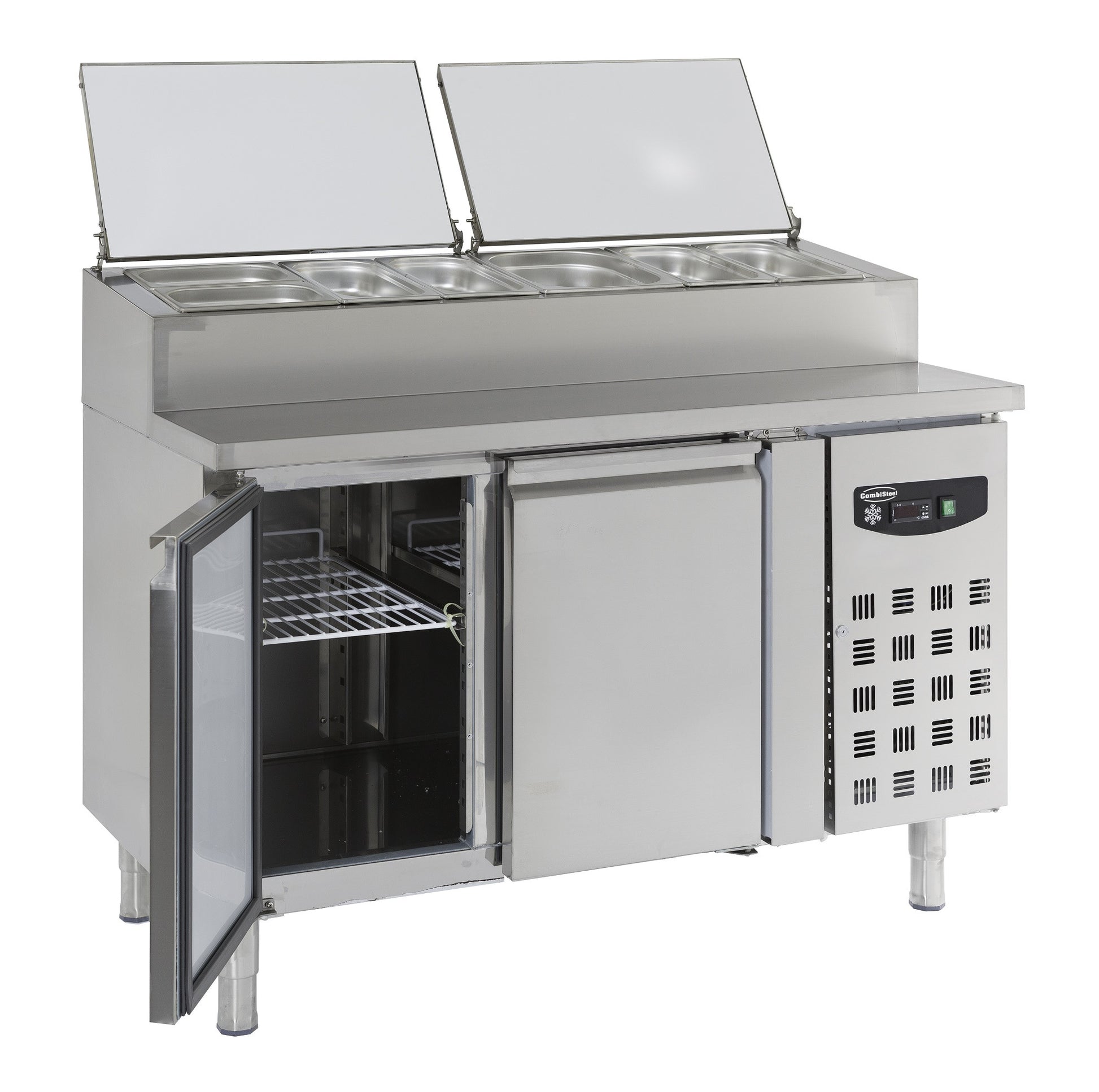 Saladette 2 portes récipient 6 x 1/3 GN 0.34 kW Combisteel - vue 3 - Saladette réfrigérée pro CHR - Cuistéo