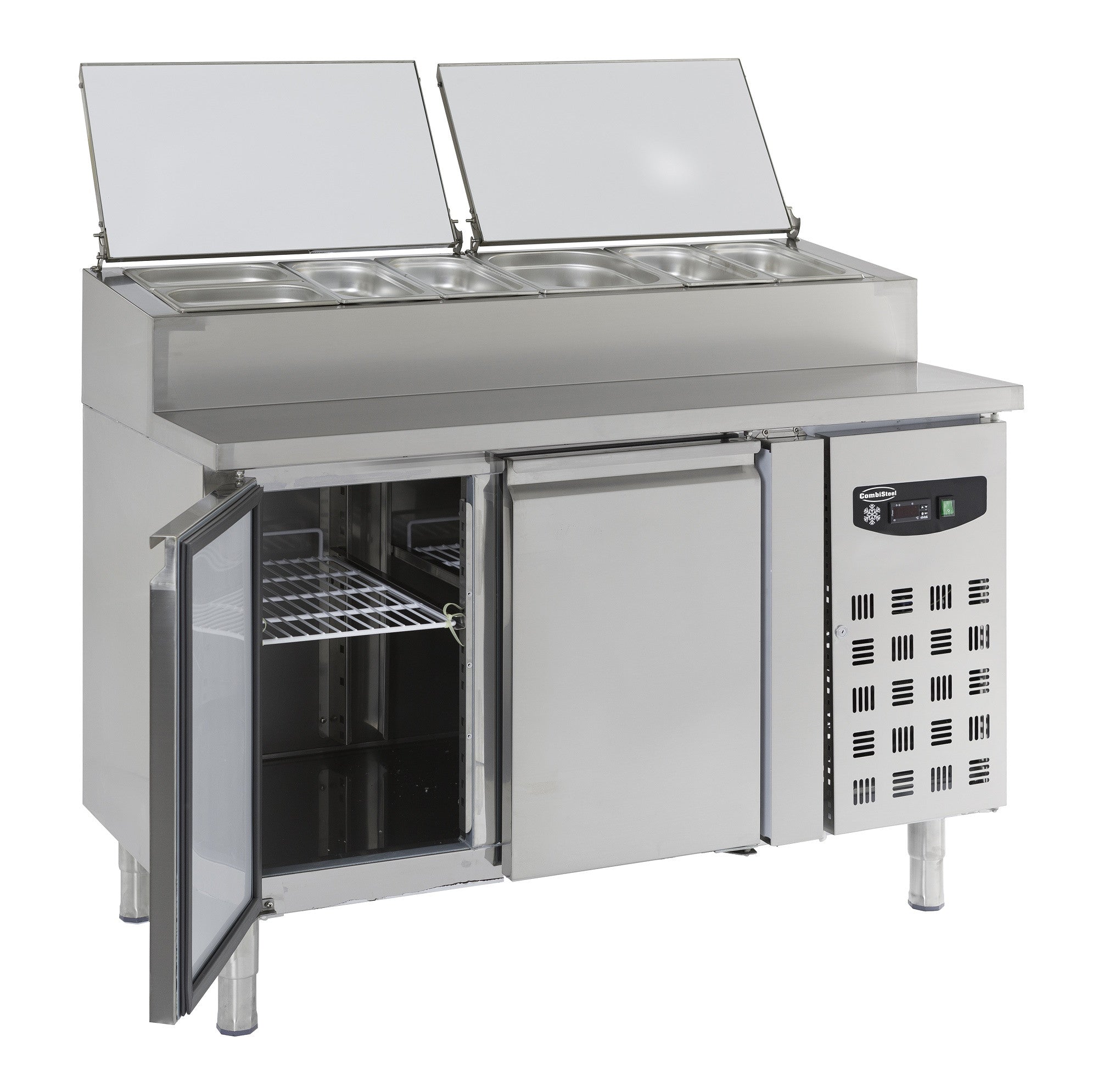 Saladette 2 portes récipient 6 x 1/3 GN 0.34 kW Combisteel - vue 3 - Saladette réfrigérée pro CHR - Cuistéo