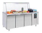 Saladette 3 portes 4x 1/1GN récipient 0.4 kW Combisteel - Saladette réfrigérée professionnel CHR - matériel cuisine pro - Cuistéo