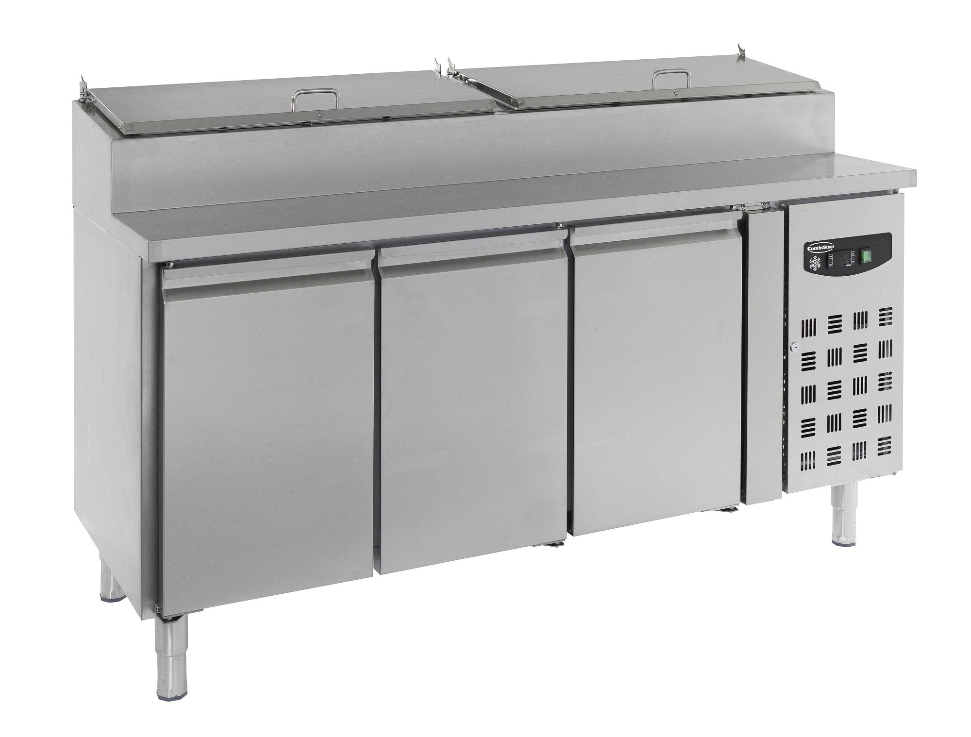 Saladette 3 portes 8 x 1/3 GN récipient 0.34 kW Combisteel - Saladette réfrigérée professionnel CHR - matériel cuisine pro - Cuistéo