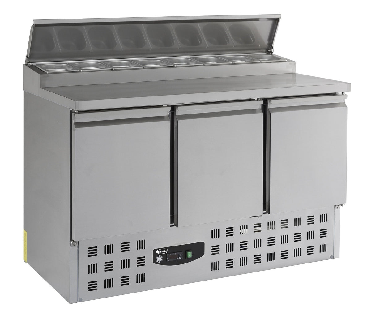 Saladette réfrigérée 3 portes 1365x700x970 mm 392 L 0.34 kW Combisteel - Saladette réfrigérée professionnel CHR - matériel cuisine pro - Cuistéo