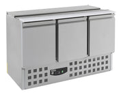 Saladette réfrigérée 3 portes 1370x700x870 mm 368 L 0.34 kW Combisteel - Saladette réfrigérée professionnel CHR - matériel cuisine pro - Cuistéo