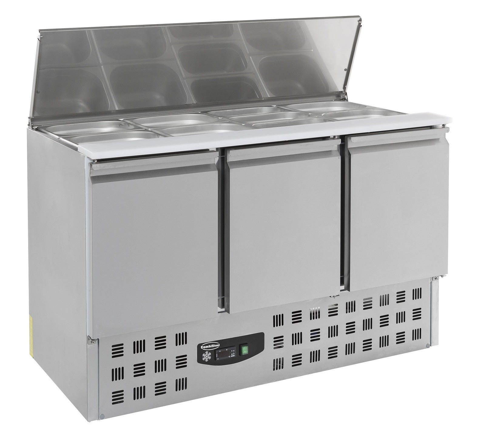 Saladette réfrigérée 3 portes 1370x700x870 mm 368 L 0.34 kW Combisteel - vue 2 - Saladette réfrigérée pro CHR - Cuistéo