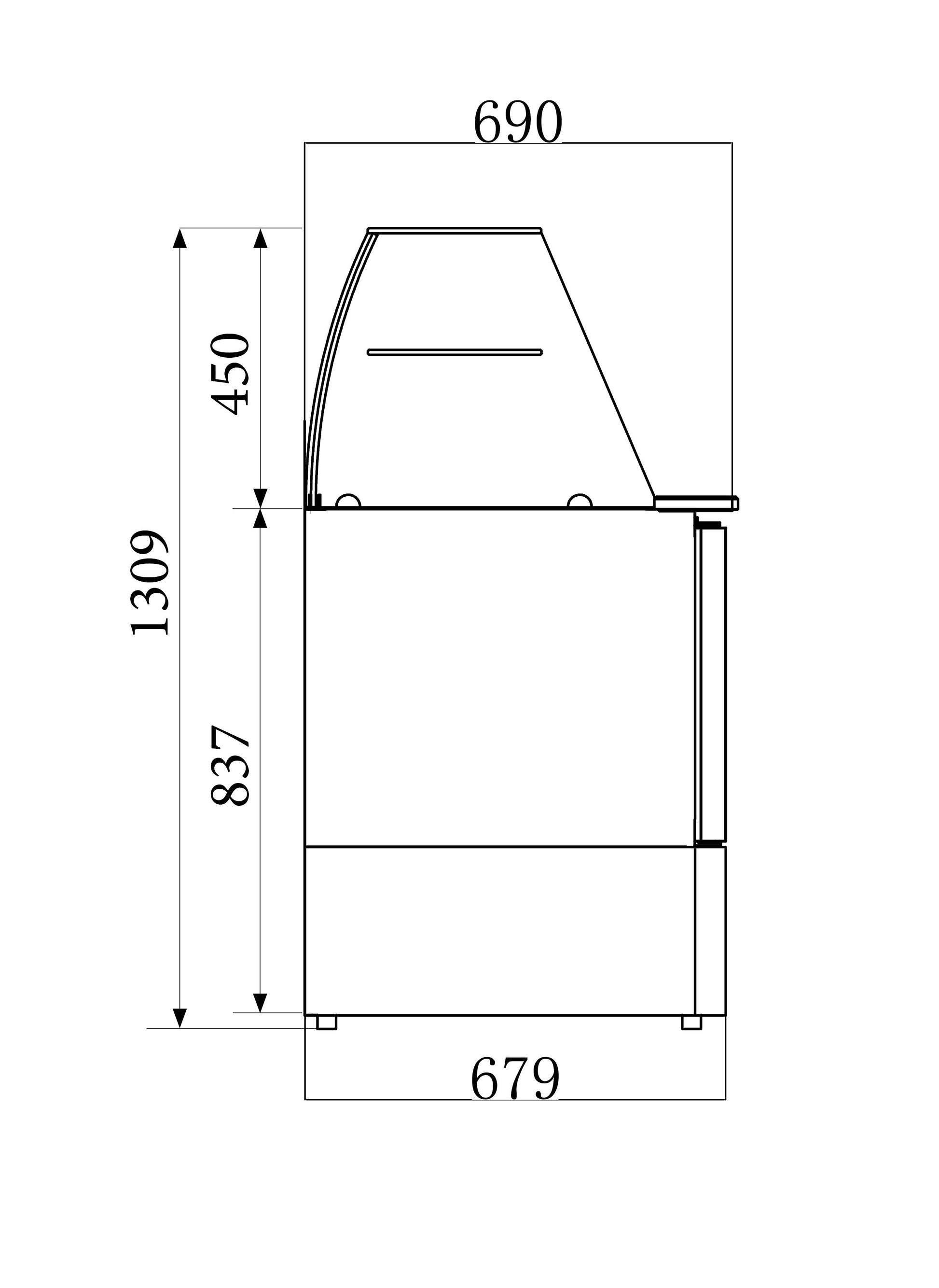 Saladette réfrigérée avec verre 2 portes 900x700x850 mm 240 L 0.34 kW Combisteel - vue 2 - Saladette réfrigérée pro CHR - Cuistéo