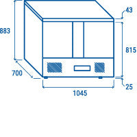 Saladette réfrigérée GN1/1 CR 92A - Cool Head 1045x700x883 mm 269 L 182 W Coolhead - vue 10 - Saladette réfrigérée pro CHR - Cuistéo