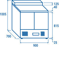Saladette réfrigérée GN1/1 CRS 90A - Cool Head 900x700x1005 mm 239 L 142.4 W Coolhead - vue 10 - Saladette réfrigérée pro CHR - Cuistéo