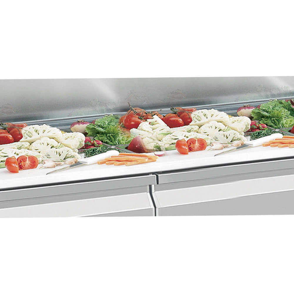 Table réfrigérée 3 portes GN 1/1 405L. et saladette - Diamond