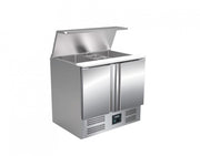 Saladette inox - 2 portes - GN1/1 - Professionnel Saro - Saladette réfrigérée professionnel CHR - matériel cuisine pro - Cuistéo