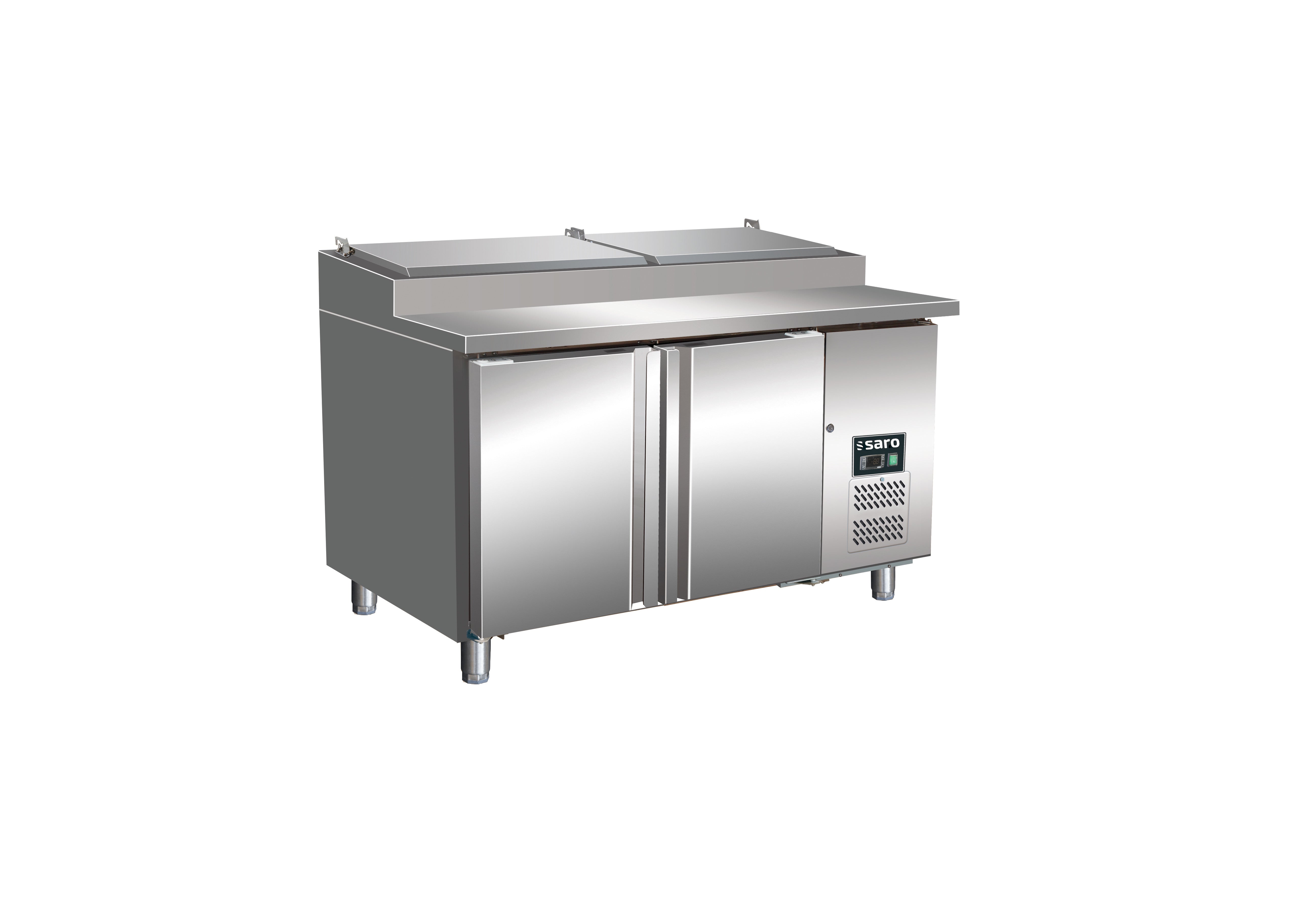 Table préparation - 2 portes - GN1/3 - Professionnel inox 396 L Saro - Saladette réfrigérée professionnel CHR - matériel cuisine pro - Cuistéo