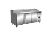 Table préparation - 3 portes - GN1/3 - Professionnel inox 459 L Saro - Saladette réfrigérée professionnel CHR - matériel cuisine pro - Cuistéo