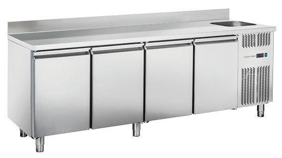 Tour réfrigéré GN1/1avec évier - RC 4200LV - Cool Head 2240x700x950 mm 630 L 353 W Coolhead - Tour Réfrigéré professionnel CHR - matériel cuisine pro - Cuistéo