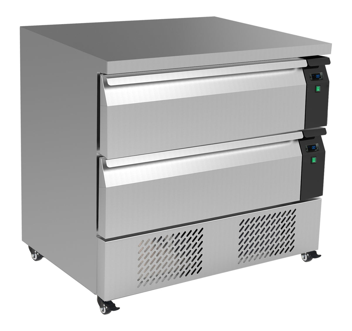Table réfrigérée/congélateur 2 tiroirs 4x 1/1gn inox 179 L 0.46 kW Combisteel - Soubassement Réfrigéré professionnel CHR - matériel cuisine pro - Cuistéo