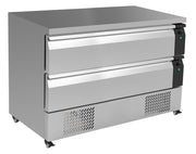 Table réfrigérée/congélateur 2 tiroirs 6x 1/1gn inox 265 L 0.5 kW Combisteel - Soubassement Réfrigéré professionnel CHR - matériel cuisine pro - Cuistéo