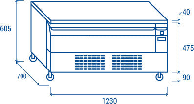 Réfrigérateur/congélateur tiroir unique - DWT 120 - Cool Head 1230x700x605 mm 116 L 345 W Coolhead - vue 8 - Soubassement Réfrigéré pro CHR - Cuistéo