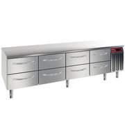 Soubassement réfrigéré 8x 1/2 tiroirs GN 1/1 - Diamond