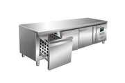 Réfrigérateur Sous-plan - 3 Tiroirs - 317 L - 2/+8°C - R600a - 0.350 kW - UGN 3100 TN-3S inox Saro - Soubassement Réfrigéré professionnel CHR - matériel cuisine pro - Cuistéo