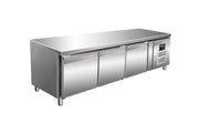 Réfrigérateur Sous-plan - 3 Portes - 317 L - 2/+8°C - R600a - 0.350 kW - UGN 3100 TN inox Saro - Soubassement Réfrigéré professionnel CHR - matériel cuisine pro - Cuistéo