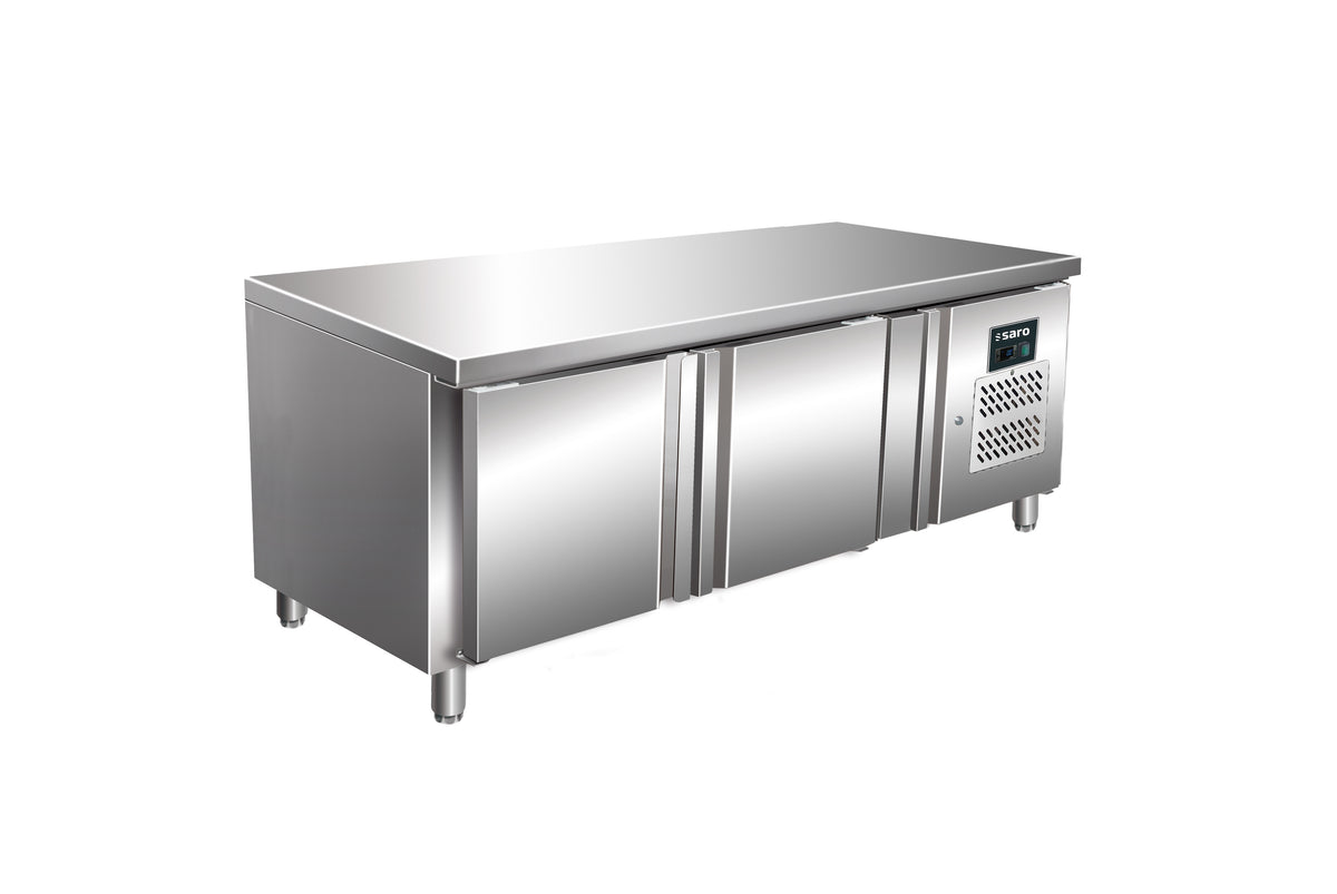Réfrigérateur Sous-plan - 2 Portes - 214 L - 2/+8°C - R600a - 0.350 kW - UGN 2100 TN inox Saro - Soubassement Réfrigéré professionnel CHR - matériel cuisine pro - Cuistéo
