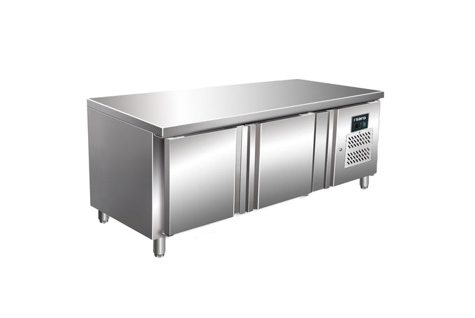 Réfrigérateur Sous-plan - 2 Portes - 214 L - 2/+8°C - R600a - 0.350 kW - UGN 2100 TN inox Saro - Soubassement Réfrigéré professionnel CHR - matériel cuisine pro - Cuistéo