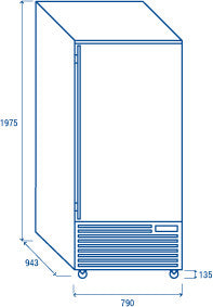 Cellule refroidissement rapide 600 x 400 mm RF 150A - Cool Head 45 L 2080 W Coolhead - vue 11 - Cellule de refroidissement pro CHR - Cuistéo