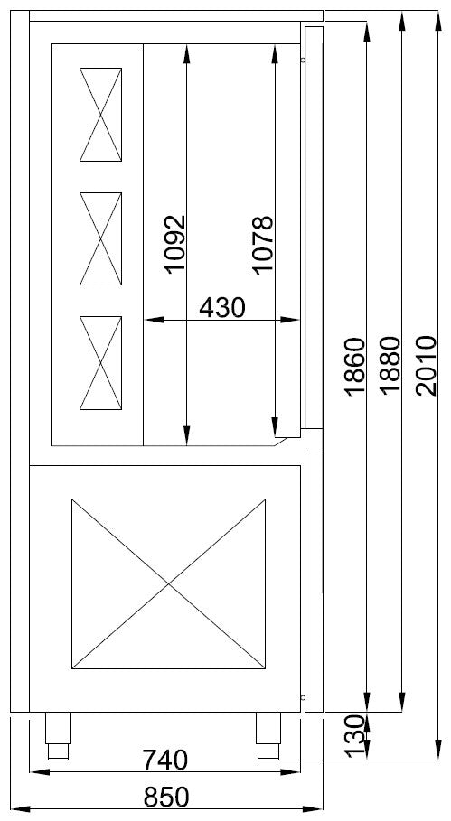 Refroidisseur à ventilation 15x 1/1GN 3.5 kW Combisteel - vue 3 - Cellule de refroidissement pro CHR - Cuistéo