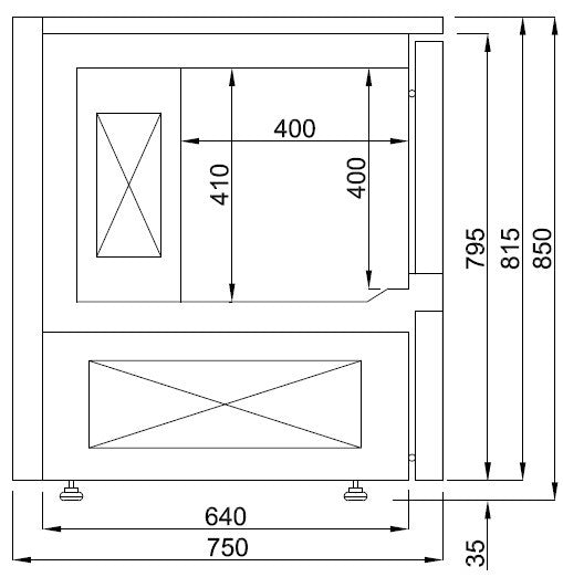 Refroidisseur à ventilation 5x 1/1GN 1.2 kW Combisteel - vue 3 - Cellule de refroidissement pro CHR - Cuistéo