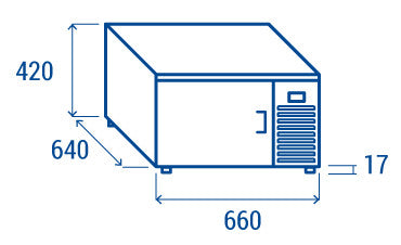 Cellule Refroidissement GN 2/3 7 kg - Thermostat Numérique - Alarme Sonore - Sonde Intégrée - Cool Head 340x365x270 mm 7 L 420 W Coolhead - vue 6 - Cellule de Refroidissement pro CHR - Cuistéo